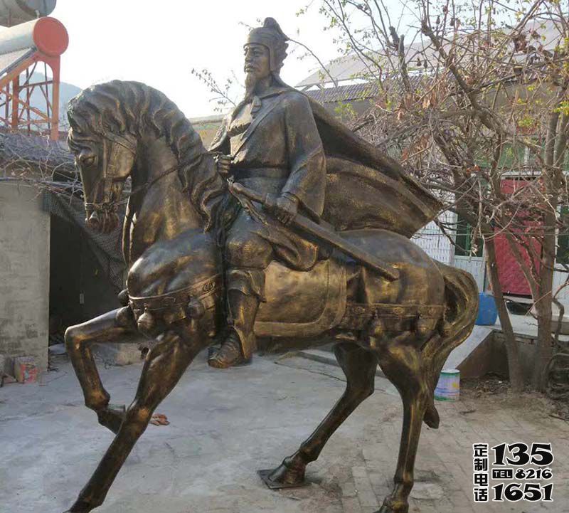 景區(qū)玻璃鋼仿銅騎馬的人物雕塑 景區(qū)玻璃鋼仿銅騎馬的人物雕塑